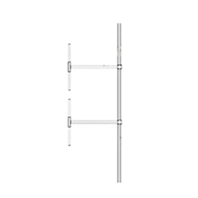 Antena dipolo de 2 baias para transmissor FM profissional